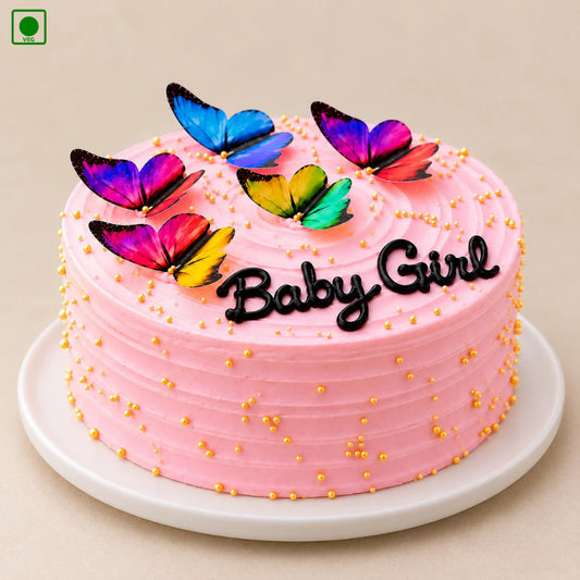 Pink Butterfly Cake - Gurgaon, Delhi & Noida