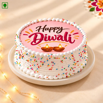 Pink Festive Wishes Cake - Gurgaon, Delhi & Noida
