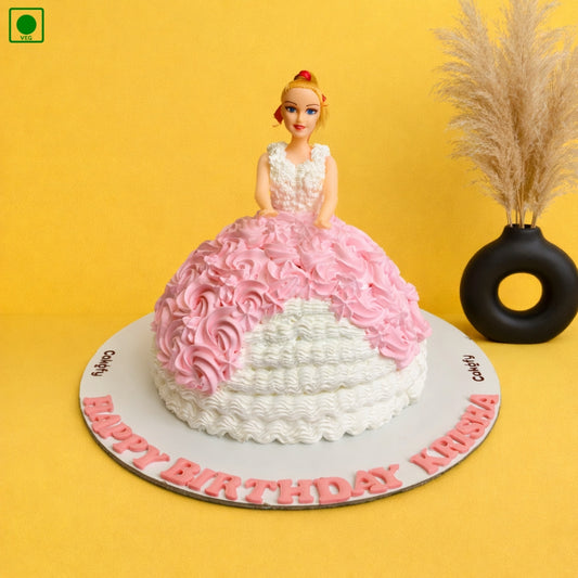 Pink Gown Doll Cake – Gurgaon & Delhi NCR | Cakofy