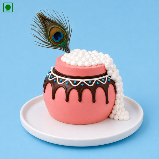 Pink Makhan Matki Cake