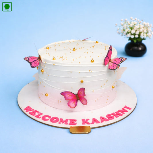 Pink Ombre Butterfly Cake - Gurgaon & Delhi NCR | Cakofy