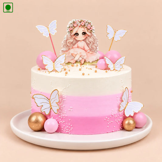 Pink Ombre Princess Cake – Gurgaon, Delhi & Noida