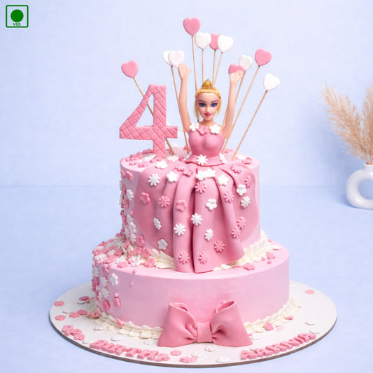 Pink Princess Doll Cake - Gurgaon & Delhi NCR | Cakofy