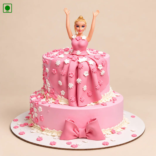 Pink Princess Doll Cake - Gurgaon, Delhi & Noida