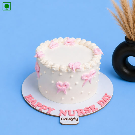 Pink Ribbon Nurses Cake - Gurgaon & Delhi NCR | Cakofy