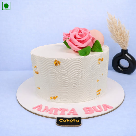 Pink Rose Celebration Cake - Gurgaon & Delhi NCR | Cakofy