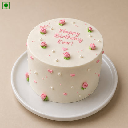 Pink Rose Cream Cake - Gurgaon, Delhi & Noida