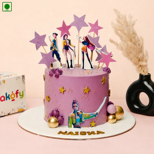 Pink Star Princess Cake - Gurgaon & Delhi NCR | Cakofy