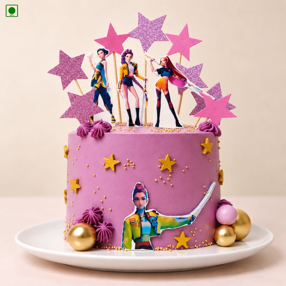 Pink Star Princess Cake - Gurgaon, Delhi & Noida