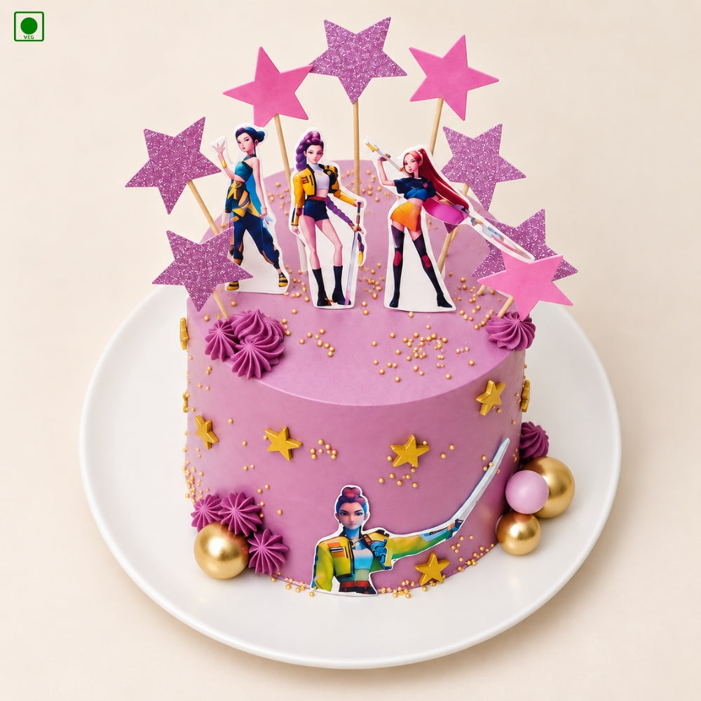 Pink Star Princess Cake - Gurgaon, Delhi & Noida