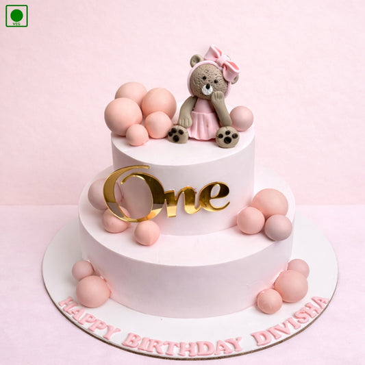 Pink Teddy Bear Cake - Gurgaon & Delhi NCR | Cakofy