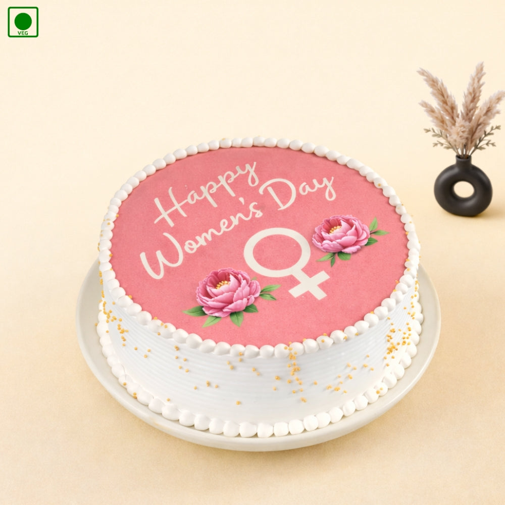 Pink Blossom Women’s Day Cake – Gurgaon & Delhi NCR | Cakofy