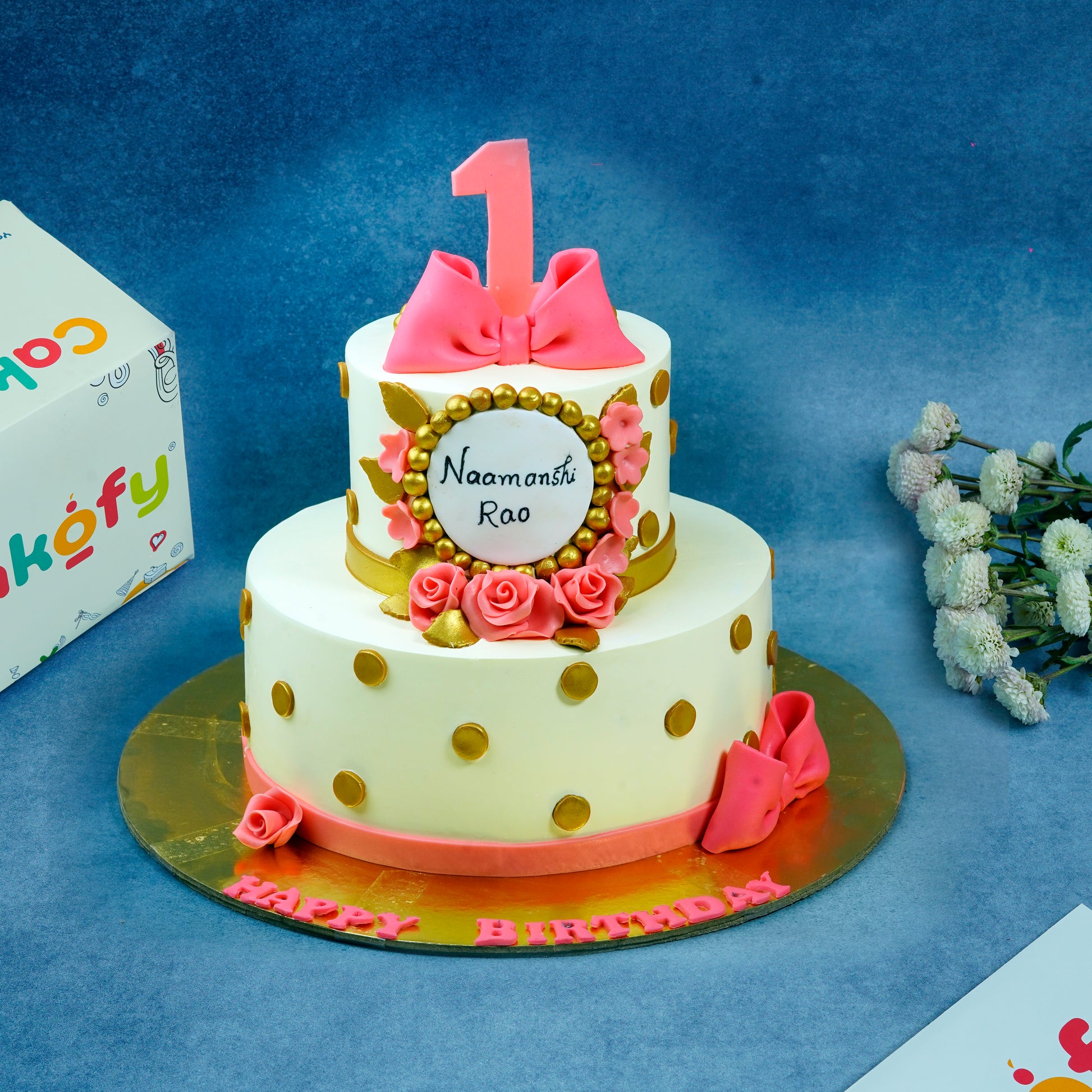 Pink Bow Designer Birthday Cake - Gurgaon & Delhi NCR | Cakofy