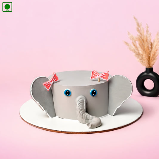 Pink Bow Elephant Cake - Gurgaon & Delhi NCR | Cakofy