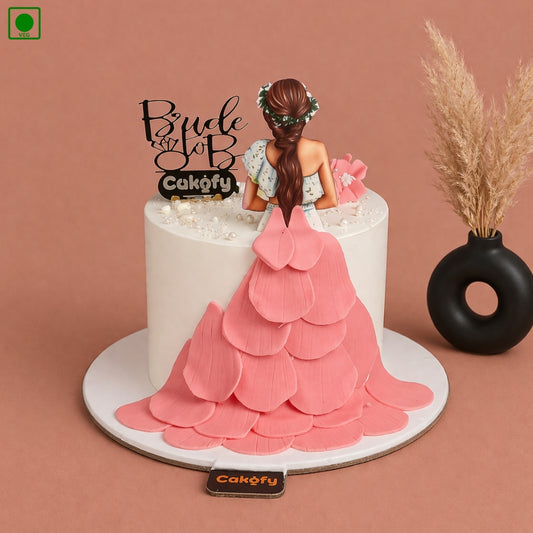 Pink Gown Bride to Be Cake - Gurgaon & Delhi NCR | Cakofy