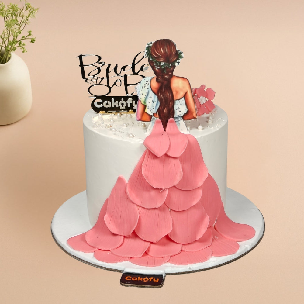 Pink Gown Bride to be Cake  - Gurgaon & Delhi NCR | Cakofy