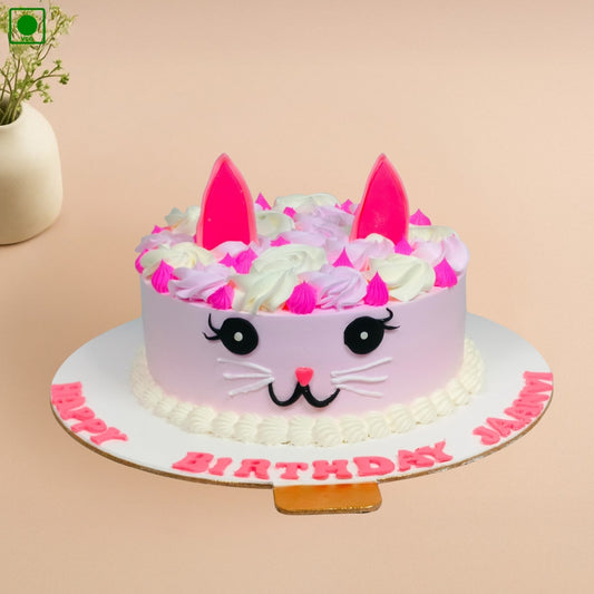 Pink Kitty Face Cake - Gurgaon & Delhi NCR | Cakofy