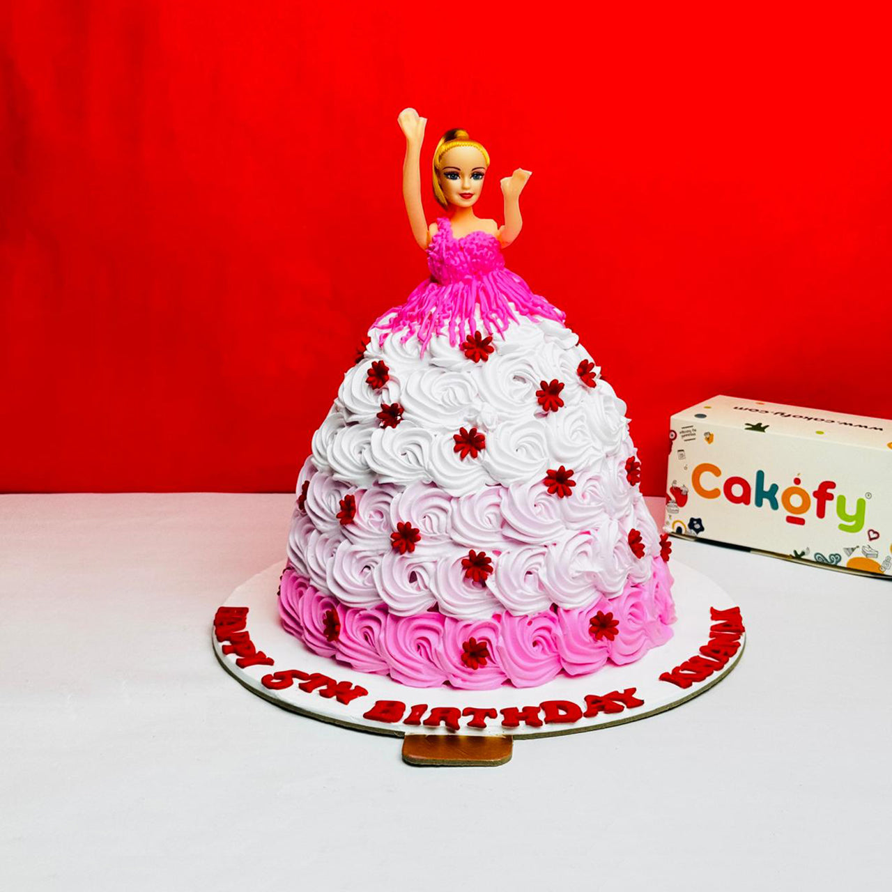 Pink Theme Doll Cake