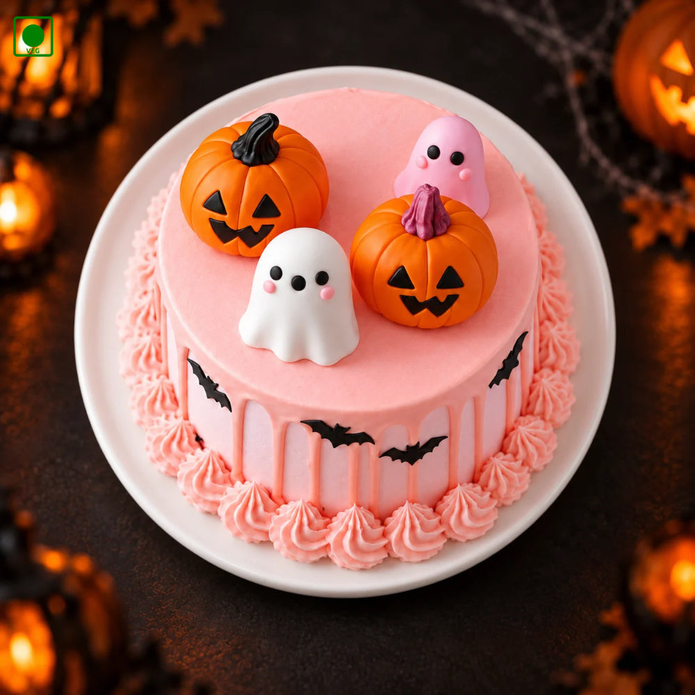 Pretty Spooky Pink Cake - Gurgaon, Delhi & Noida