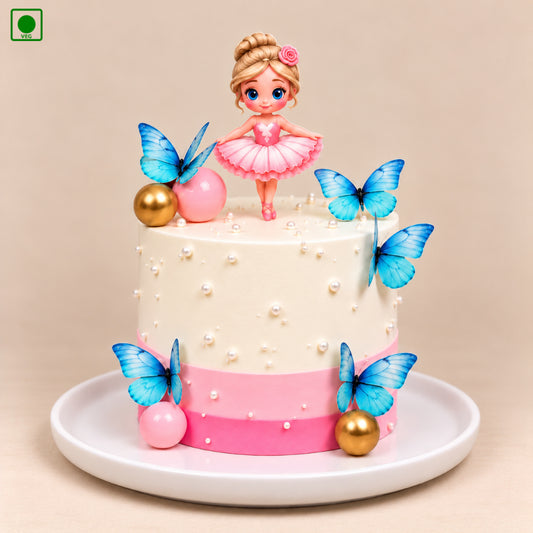 Princess Butterfly Theme Cake – Gurgaon, Delhi & Noida  