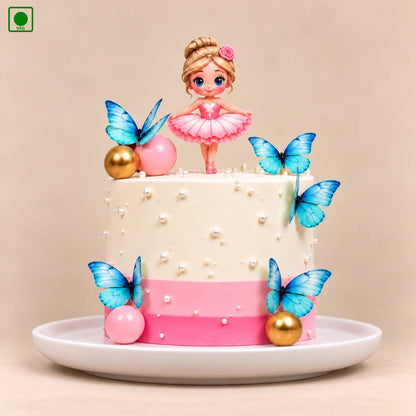 Princess Butterfly Theme Cake – Gurgaon, Delhi & Noida  