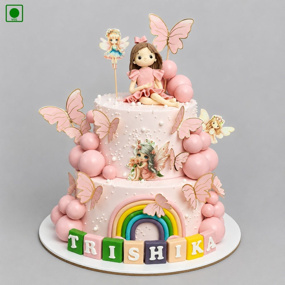 Princess Fairy Rainbow Cake – Gurgaon, Delhi & Noida