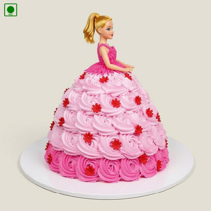 Princess Floral Gown Cake – Gurgaon, Delhi & Noida