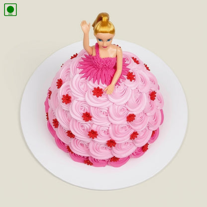 Princess Floral Gown Cake – Gurgaon, Delhi & Noida