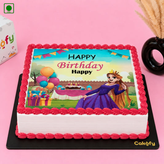 Princess Theme Photo Cake – Gurgaon, Delhi & Noida