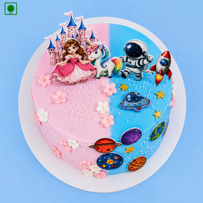 Princess Unicorn Astronaut Cake - Gurgaon, Delhi & Noida