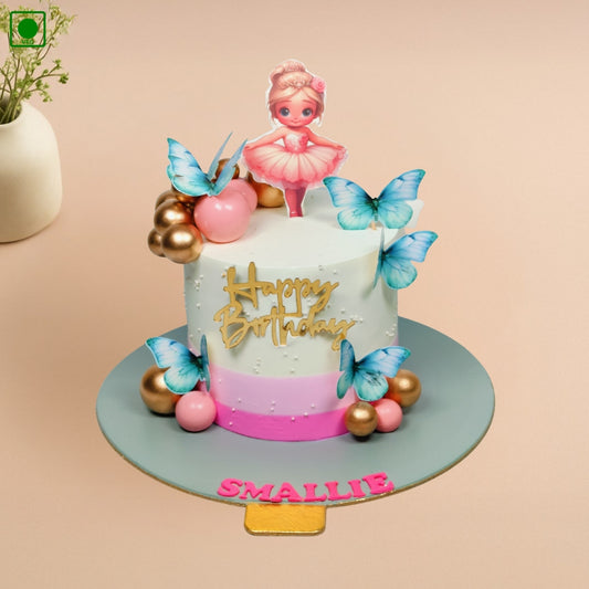 Princess Butterfly Theme Cake – Gurgaon & Delhi NCR | Cakofy