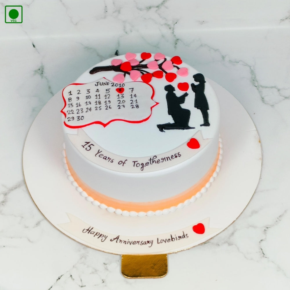 Proposal Date Romantic Designer Cake - Gurgaon & Delhi NCR | Cakofy