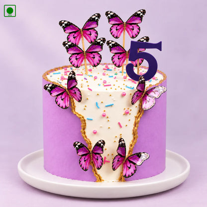 Purple Butterfly Birthday Cake