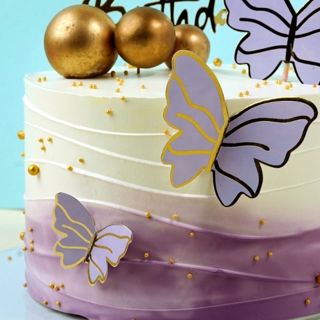 Purple Ombre Butterfly Design Cake - Gurgaon & Delhi NCR | Cakofy