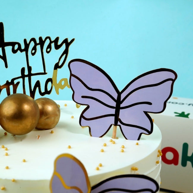 Purple Ombre Butterfly Design Cake - Gurgaon & Delhi NCR | Cakofy