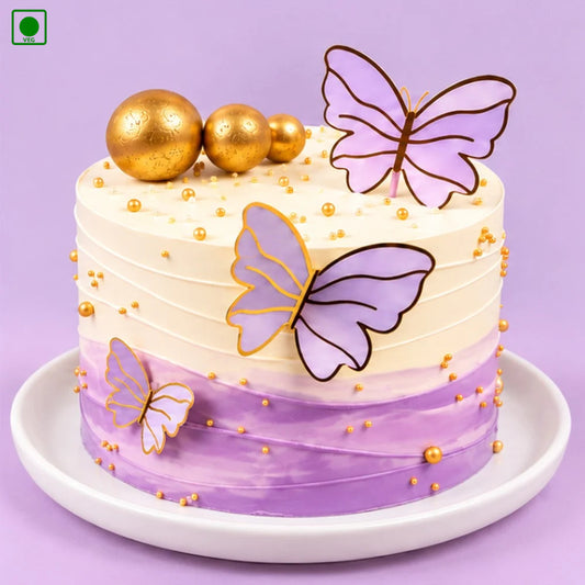 Purple Ombre Butterfly Cake - Gurgaon, Delhi & Noida  