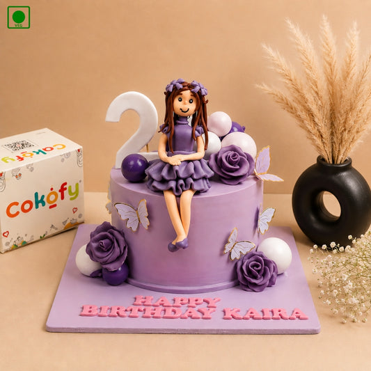 Purple Princess Theme Birthday Cake – Gurgaon, Delhi & Noida