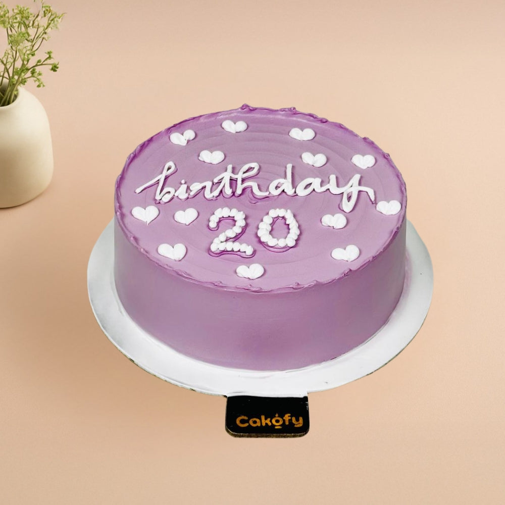Purple Love Birthday Cake – Gurgaon & Delhi NCR | Cakofy
