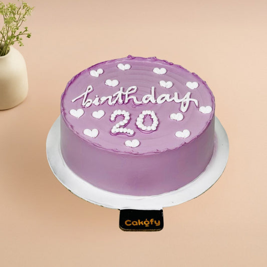 Purple Love Birthday Cake – Gurgaon & Delhi NCR | Cakofy