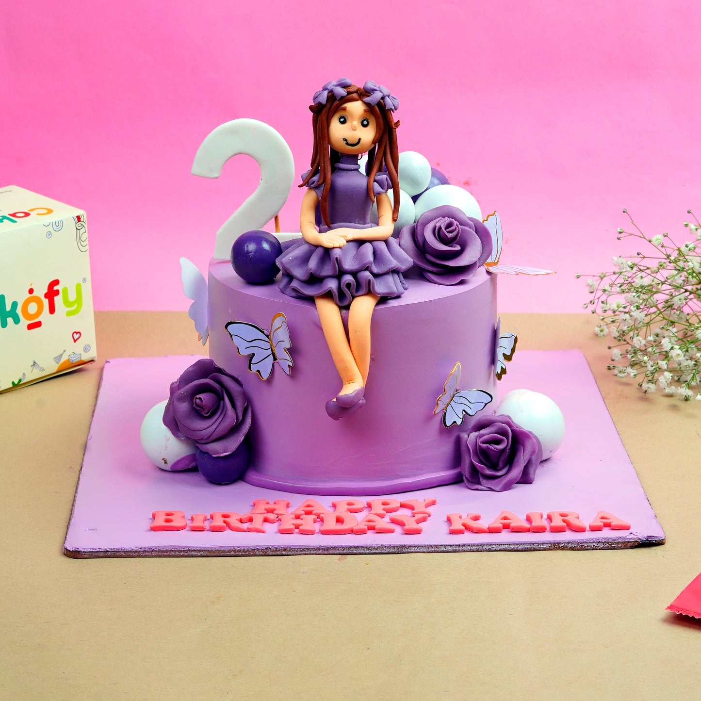 Purple Princess Theme Birthday Cake – Gurgaon & Delhi NCR | Cakofy