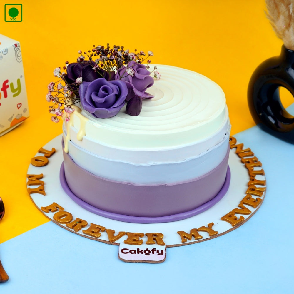 Purple Rose Ombre Cake - Gurgaon & Delhi NCR | Cakofy