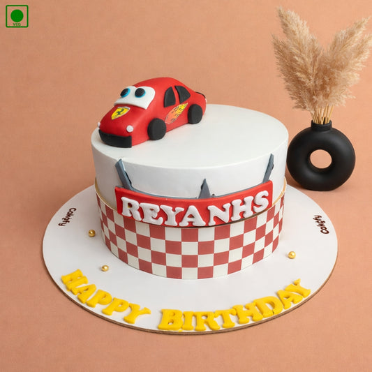 Racing Car Birthday Cake - Cake Gurgaon & Delhi NCR | Cakofy