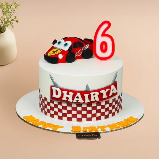 Racing Car Birthday Cake - Cake Gurgaon & Delhi NCR | Cakofy