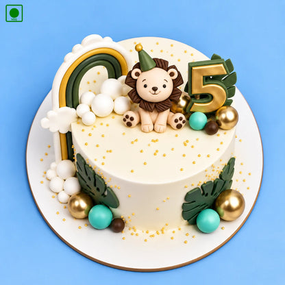 Rainbow Lion Birthday Cake - Gurgaon, Delhi & Noida