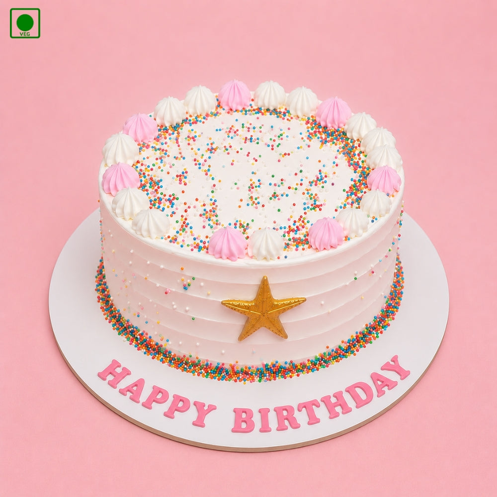 Rainbow Sprinkle Birthday Cake - Gurgaon, Delhi & Noida
