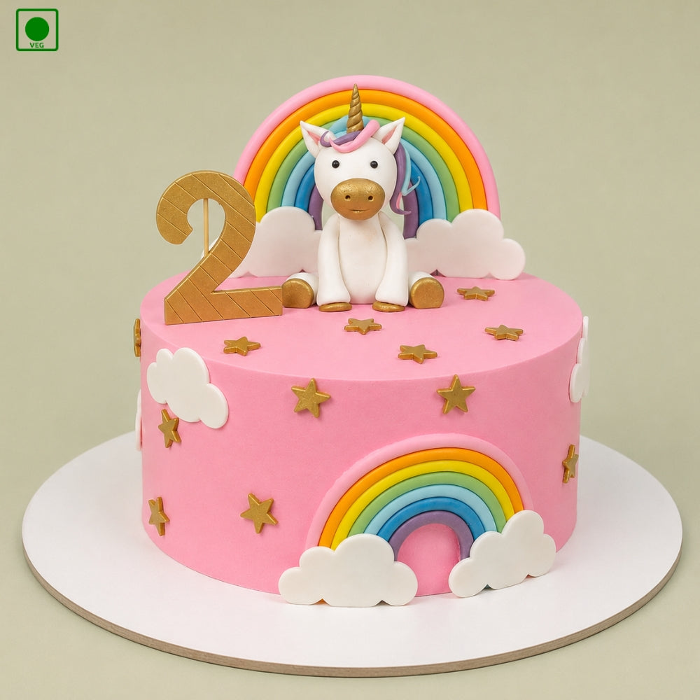 Rainbow Unicorn Cake - Gurgaon, Delhi & Noida