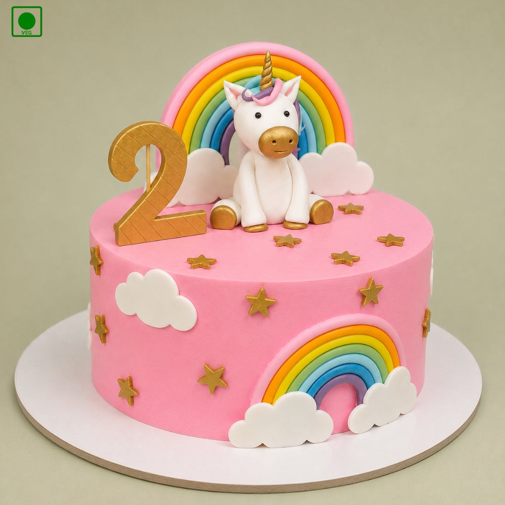 Rainbow Unicorn Cake - Gurgaon, Delhi & Noida