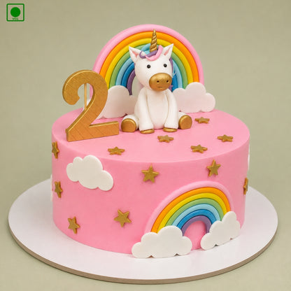Rainbow Unicorn Cake - Gurgaon, Delhi & Noida
