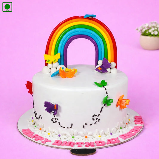 Rainbow Butterfly Cake - Gurgaon & Delhi NCR | Cakofy