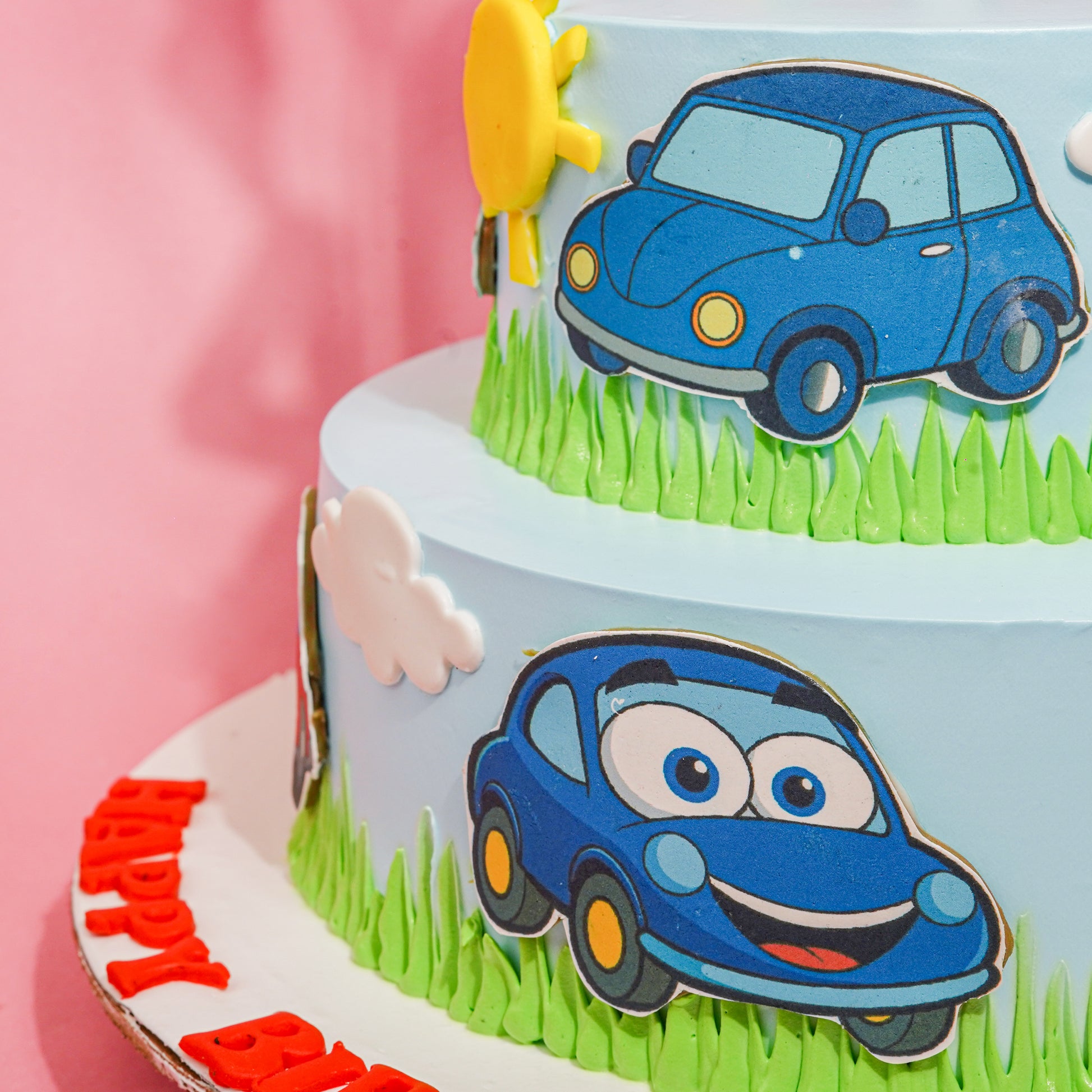 Rainbow Car Adventure Cake – Gurgaon & Delhi NCR | Cakofy